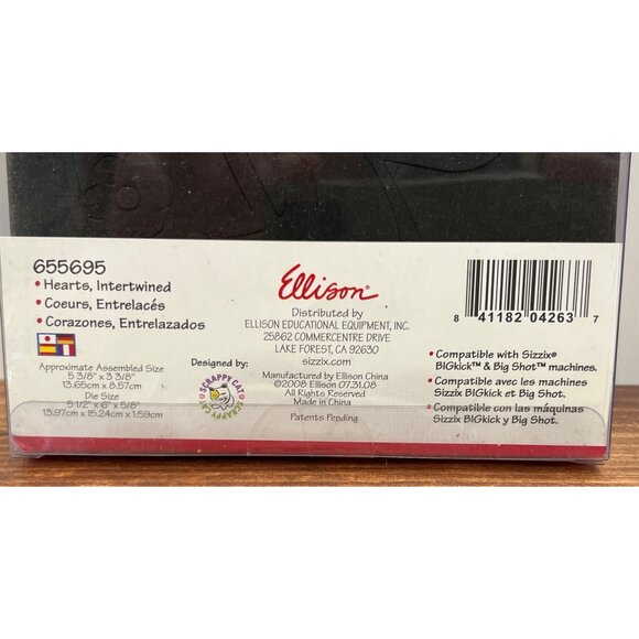 HTF RARE Sizzix Bigz Die Hearts Intertwined 655695 - Picture 2 of 2